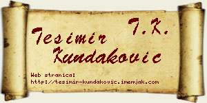 Tešimir Kundaković vizit kartica